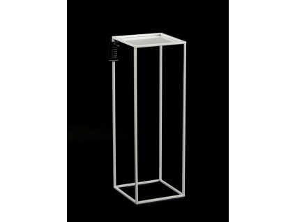 Stojan na kvety Kwietnik Metalowy Stojak 70cm biały LOFT_0