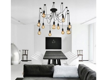 SPIDER lampa LOFT EDISON luster NORDIC 3 ruky_8