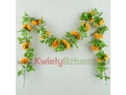 Rose veniec ruží umelé kvety Tmavo Žltá_0