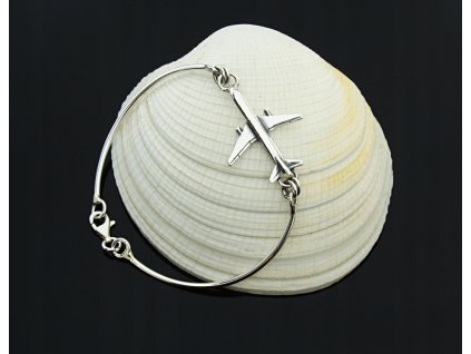 Striebro 925 Náramok s lietadla boeing 737_0