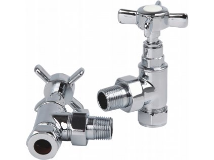 Chromované retro uhlové ventily CTA, Cu 15 mm_0