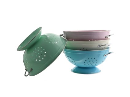 Sitko, cedidlo - Emalia Retro cedzak durszlak emaliowany duży 28 cm_1