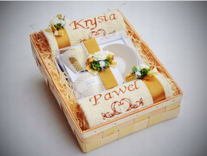 Svadobný dar 25 50 Výročie Uteráky, Poháre Výšivky_0