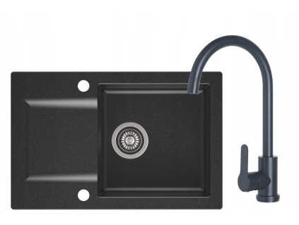 MODERNO SINK GRANITOVÉ TRAMONTO ČIERNE S BATÉRIOU_0