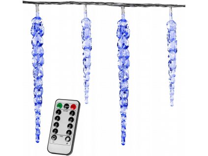 Vonkajšia dekoračná reťaz GIRLANDA - Slávnostné dekoratívne cencúle - 40 LED, modré_0