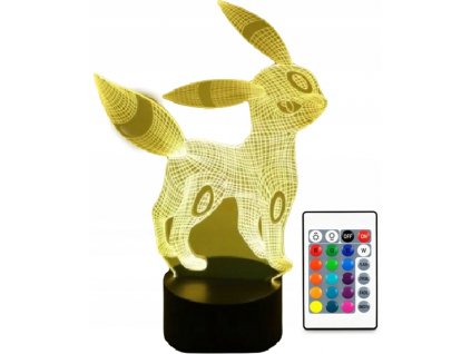 3D LED LAMPA POKEMON GO EVEE PIKACHU COLOR +DIAĽKOVÉ OVLÁDANIE