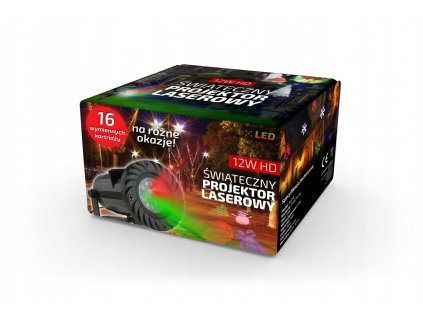 Laserový projektor, LASEROVÝ PROJEKTOR 16 KAZETY IP44 12W DIAĽKOVÉ_13