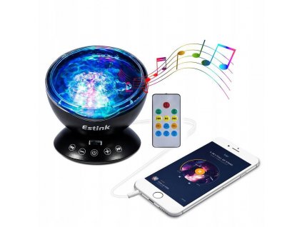 LED projektor nočná lampa 7 režimov USB s diaľkovým ovládaním_1