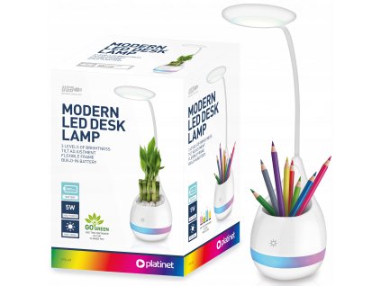 LED stolová lampa 5W biela, peračník na príslušenstvo_0