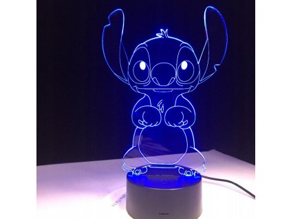 Nočná lampa 3D STITCH 7 farieb Disney Lilo Fairy Tale_0