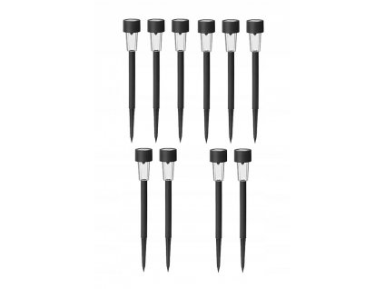 Solárne svetlo - ZESTAW LAMPEK SOLARNA OGRODOWA 30cm LED 10szt. FV_0