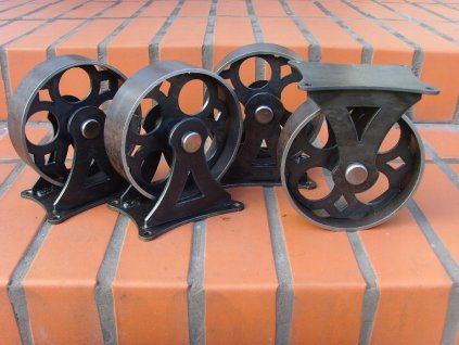 Oceľové nábytkové kolieska LOFT INDUSTRIAL RETRO kovové_2