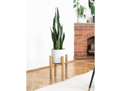 Drevený retro kvetinový stojan na kvetináče 35CM_0