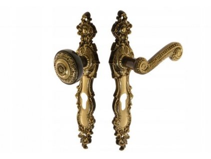 Kľučka rukoväte RETRO patina 90 vložka do dverí_0