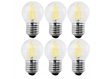 6x LED ŽIAROVKA E27 6W DEKORATÍVNA EDISONOVÁ GUĽA_2