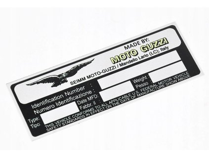 MOTO GUZZI - výrobný štítok_0