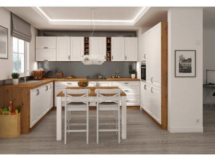 kuchynská odkvapová skrinka 60 cm remeselník + biela RETRO_0