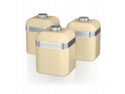 KONTAJNER 3 KONTAJNERY SWAN RETRO KRÉMOVÝ KÁVOVÝ CUKOR_3