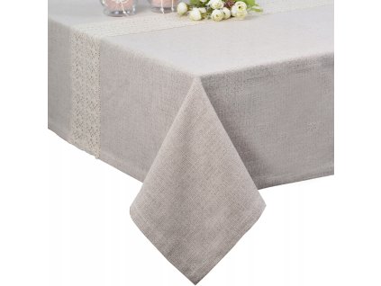 Obrus s čipkou RETRO CLASSIC prírodný 450x140_0