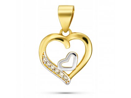 ZLATÉ SRDCE PRÍVESOK ZLATÉ 333 8K+REŤAZ 24-32_4