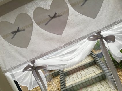 Záclona RETRO TYLU KORONKA_BIAŁO-SIVÁ, 170 cm na šírku_0