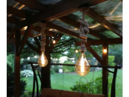 Viazacie konopné jutové lano 1,5m 3xE27_0