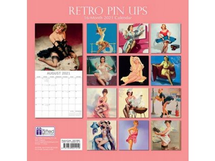 Kalendár 2021 --- retro PIN UPS 30x30cm_0