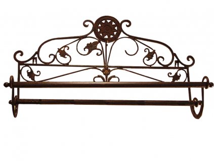 KOVOVÉ VEŠIAK NA UTERÁK HNEDÁ RUKOVÄŤ RETRO_0