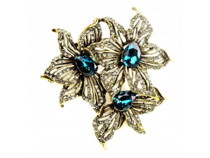 BG4447 VEĽKÉ KRÁSNA BROŠŇA VINTAGE KAMIENKAMI 71_0