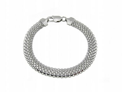 Strieborný náramok tkanie Bismarck široký VERONA_0