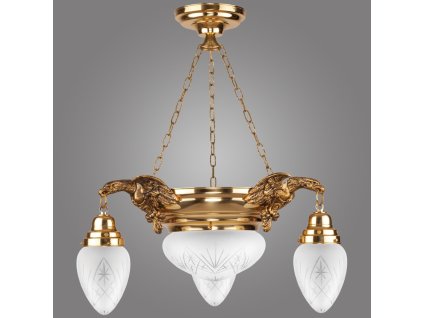 Mosadzný luster štýl eagle f-má dvoch súrodencov, kemar_0