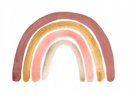 Nálepka na stenu akvarelová dúha, šírka 100 cm_0