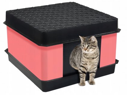 Pelech pre Mačky - Chata Budba Budka Leggowy pre Cat Kuweta Żwirek_0