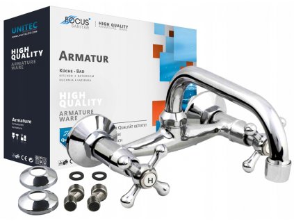 KUCHYNSKÉ BATÉRIE, NÁSTENNÉ UMÝVADLO MIXÉR CHROME RETRO_0