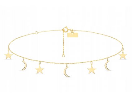 Zlatý prívesok 585 CELEBRYTKA NÁHRDELNÍK mesiac_2