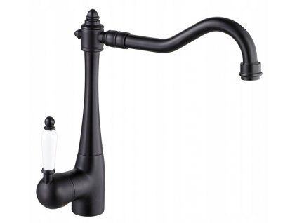 Bateria kuchenna wysoka DLUGA wylewka RETRO czarna Kolor czarny