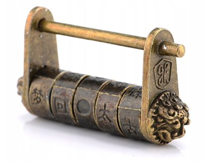 ZÁMOK RETRO VINTAGE ŠIFRA KÓD HESLO NA UZAMKNUTIE_0