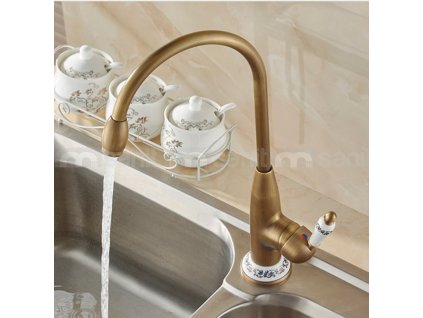Retro starozlatý kuchynský faucet KONTROLA_0