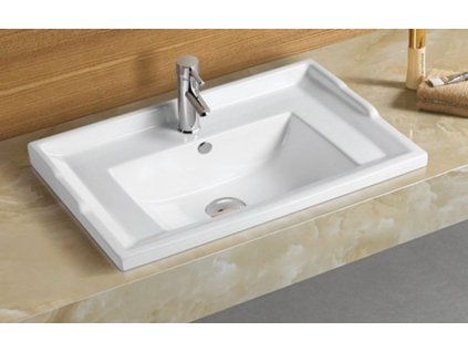 Retro obdĺžnikové 60 cm keramické umývadlo_0