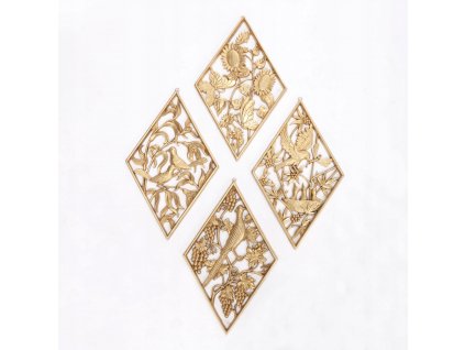 Ozdobné rámy na stenu so zlatými diamantmi retro Antiques24_0