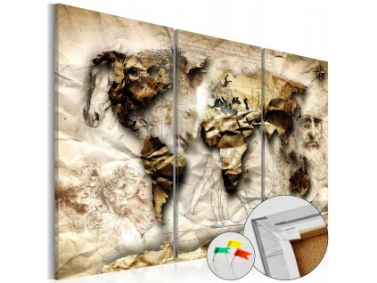 Rada korkowa retro 90x60 Starého sveta mapu_0