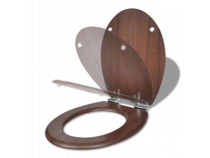 Tiché zatváranie záchodovej dosky, hnedé_0