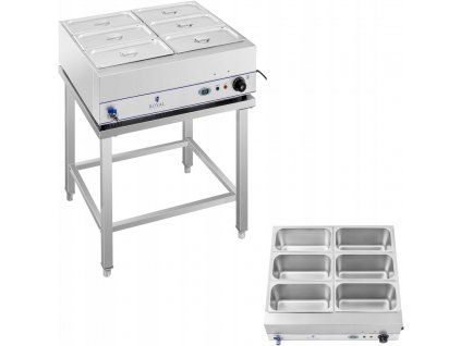 Ohrievač vody Bain-marie na oceľovej základni 6 x_0