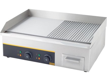 Hladká a ryhovaná grilovacia platňa. 2 vyhrievacie zóny_0