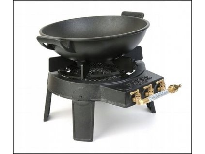 Plynová stolička, 3-ventilový liatinový plynový horák FOKER_0