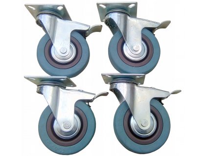 Sada koliesok 100 mm 4 ks Kolesá Koleso Nábytkové koliesko_0