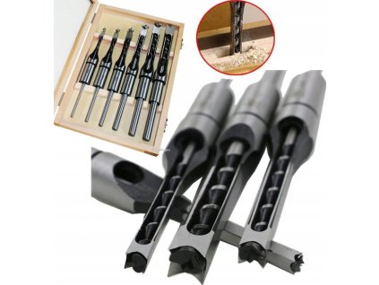 Vrtáky do dlabačky so štvorcovým otvorom 6 ks_0