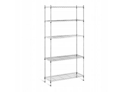 Prelamovaný drôtený úložný regál, sivá farba 180x_0