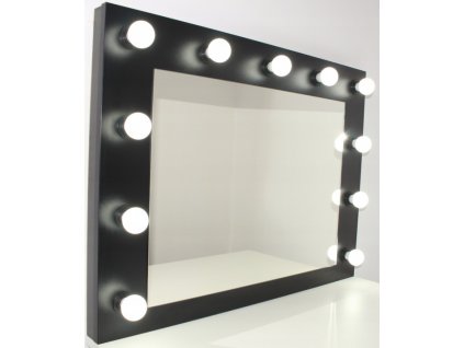 CZARNE LUSTRO LED DO TOALETKA ZAROWKAMI HOLLYWOOD EAN GTIN 32456754356754