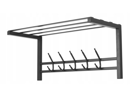 Vešiak na stenu chodby 70 cm Kovová Čierna_1